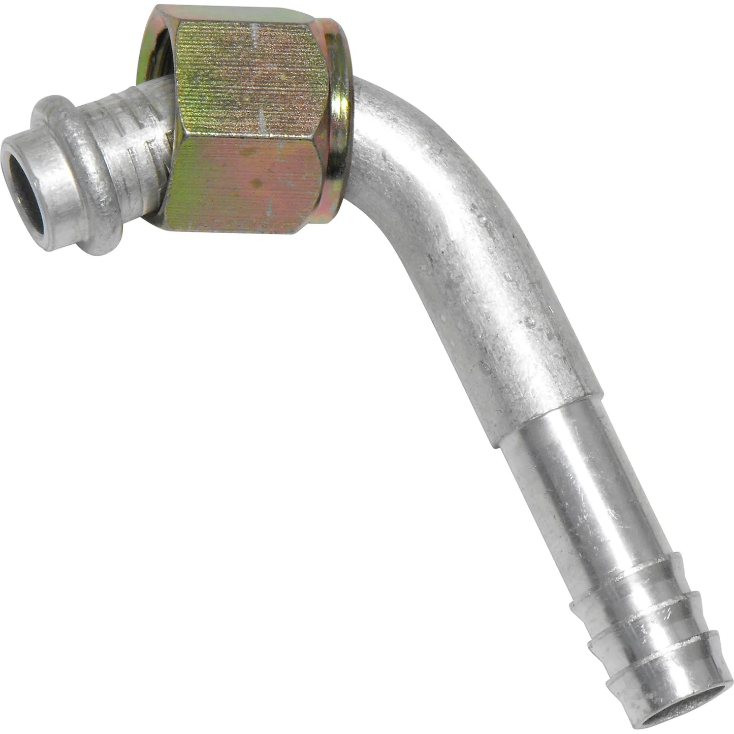 Aluminum 90º Female Oring Barb Fitting