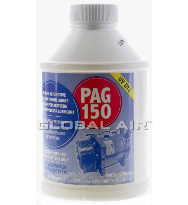 Oil PAG 150 con tinta UV 8oz, 32oz.